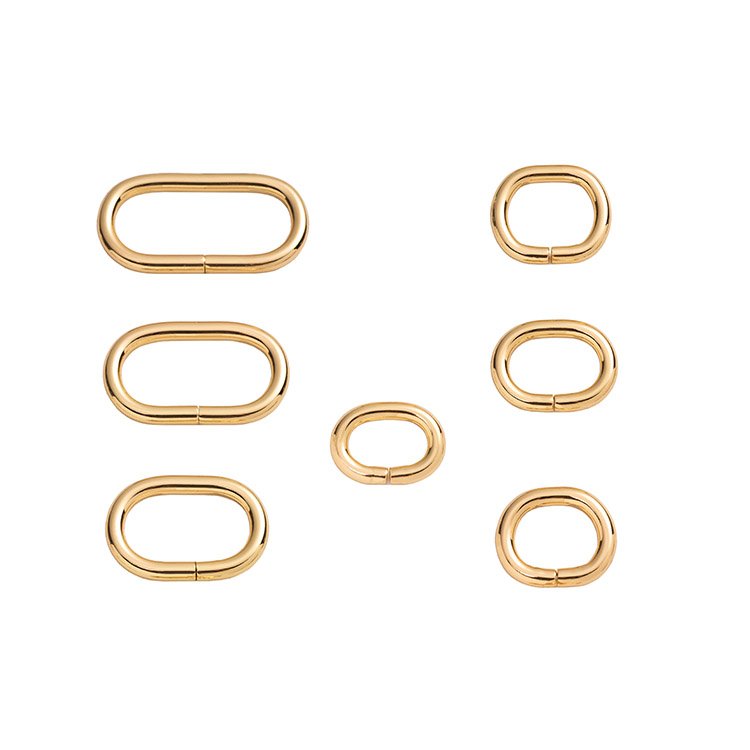 Eco-Friendly Bag Strap Buckle Metal Iron Oval Rings Multi Color Sizes Webbing Loop Bag Adjustable Buckle for Luggage Bag