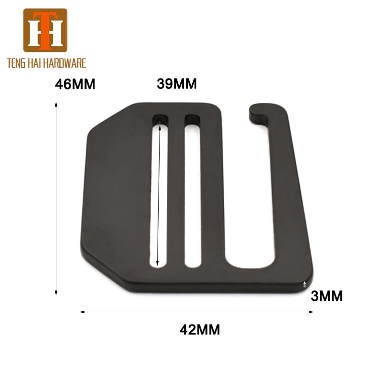 39mm metal ladder Lock slider buckles aluminium alloy g hook buckle for strap