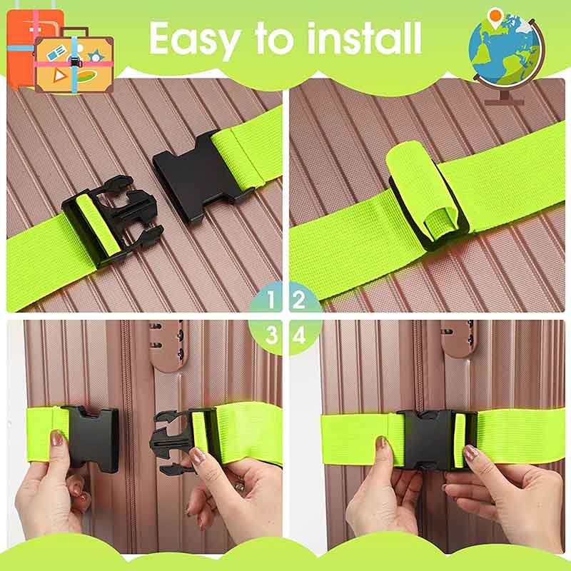 High Quality 1.8M Rainbow Password Lock Packing Luggage Bag With Luggage Strap Buckle Strap Baggage Belts
