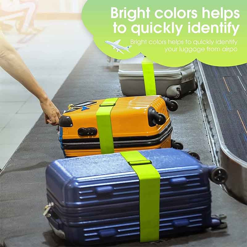 High Quality 1.8M Rainbow Password Lock Packing Luggage Bag With Luggage Strap Buckle Strap Baggage Belts