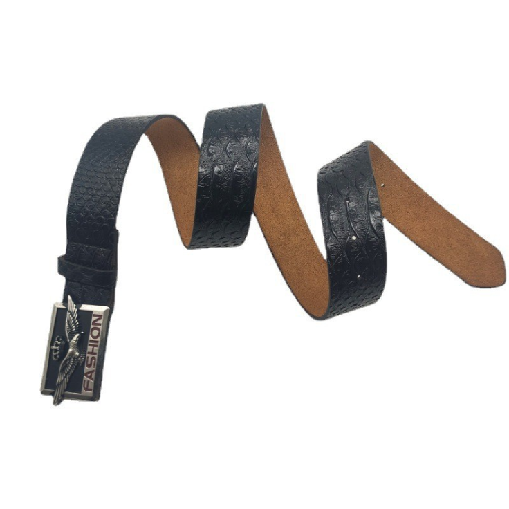 Fashion casual buckle PU belt leather men's simple belt