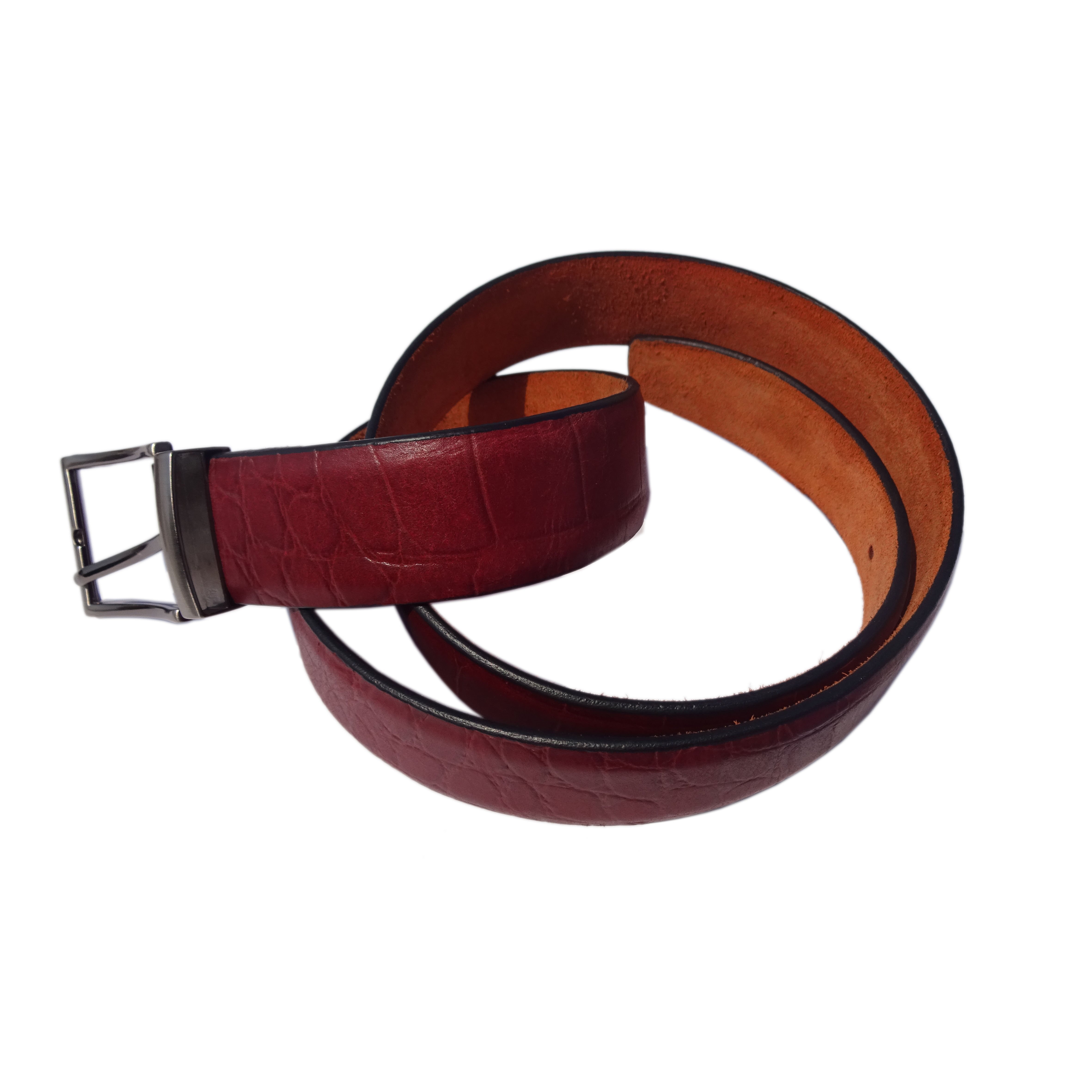 Genuine Leather reversible Belts Man Business Cow Leather Snap On Pin Buckle Belts for Men Real Leather Split