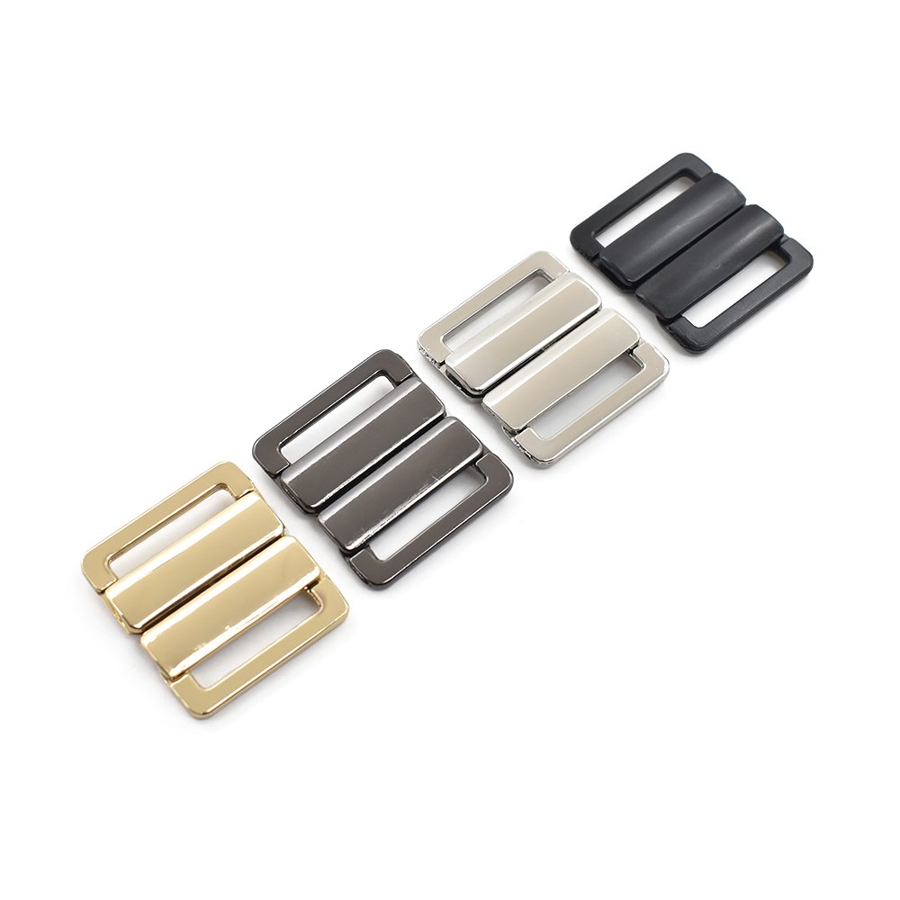 Hot selling Bra Bikini Alloy Swimsuit Fasteners left and right curverd metal buckle For Luxury Swimsuit/Straps Hook/underwear