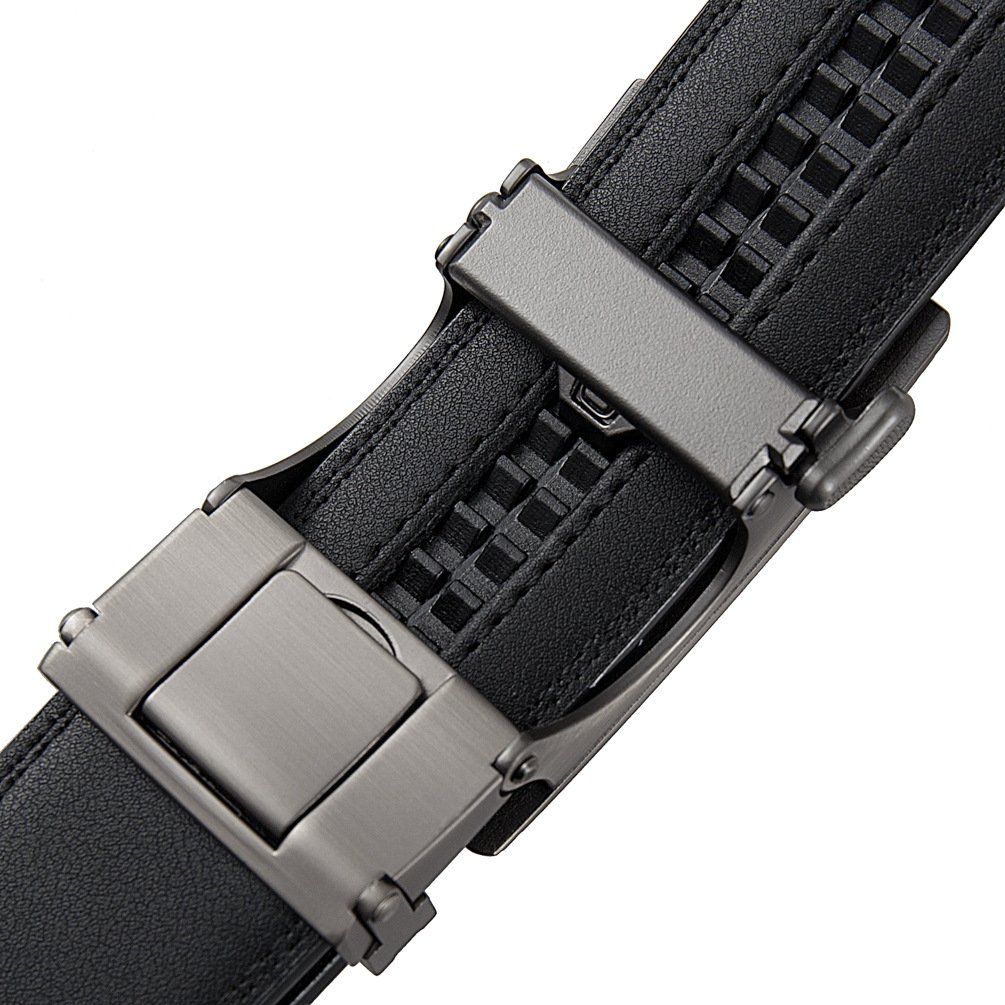 Wholesale Luxury Men's Business Belt High Quality Custom Genuine Cowhide Leather with Alloy Automatic Buckle Factory Custom Logo