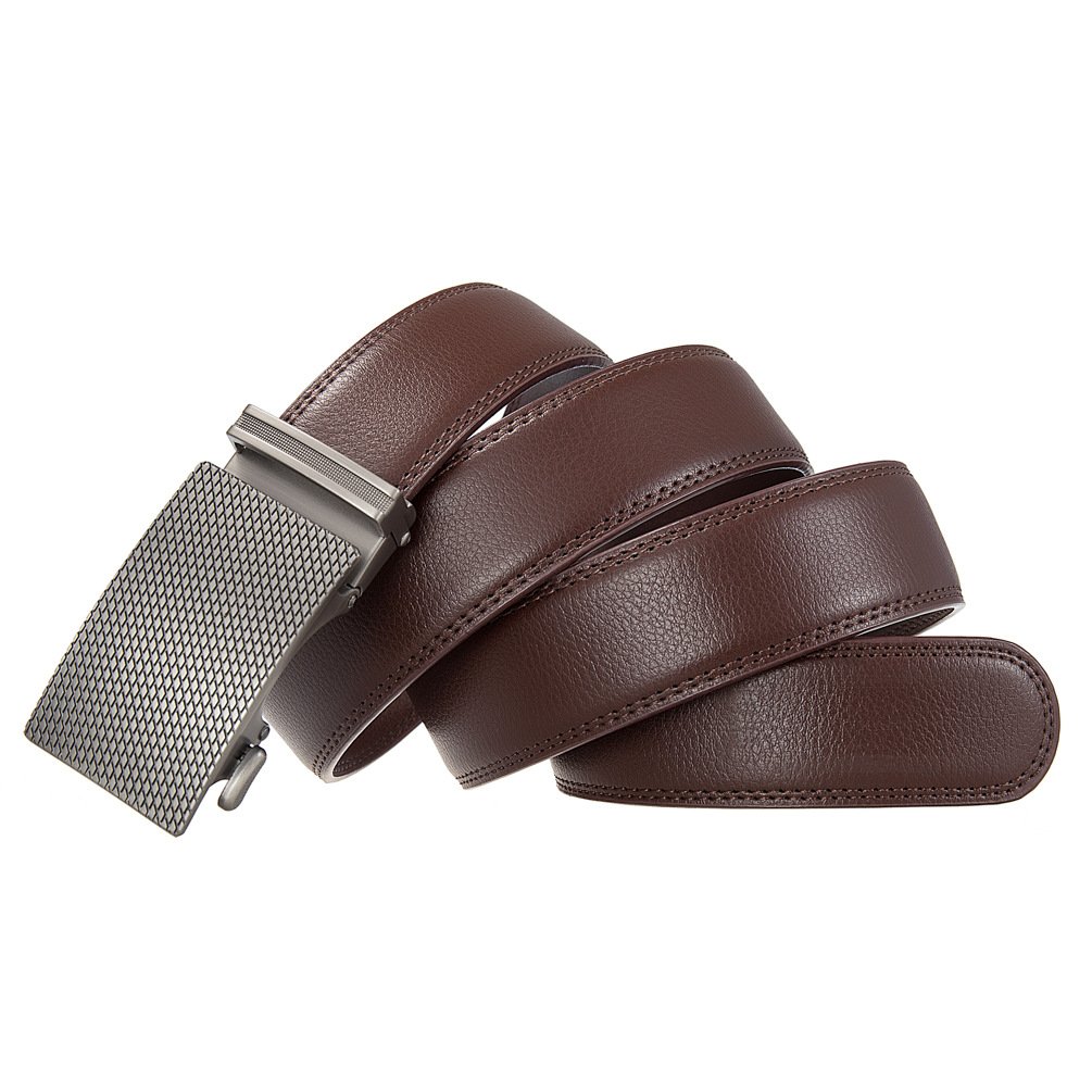 Wholesale Luxury Men's Business Belt High Quality Custom Genuine Cowhide Leather with Alloy Automatic Buckle Factory Custom Logo