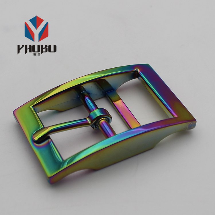 Metal Rainbow Color Buckles Wholesale Belt Buckle Custom Adjustable Metal Pin Belt Waist For Belts