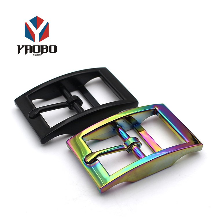 Metal Rainbow Color Buckles Wholesale Belt Buckle Custom Adjustable Metal Pin Belt Waist For Belts