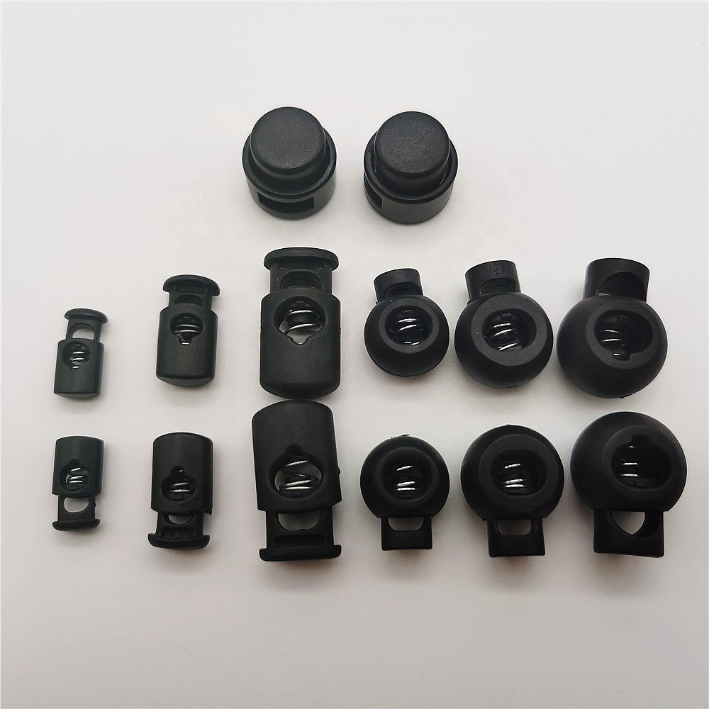 Rope Spring Buckle For Garment,Plastic Spring Stopper For Lanyards