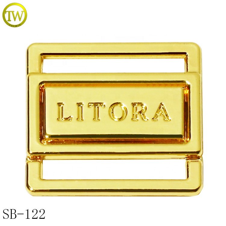 Gold plated swimwear decorative accessory designer bikini buckle hardware adjustable bra slider straps