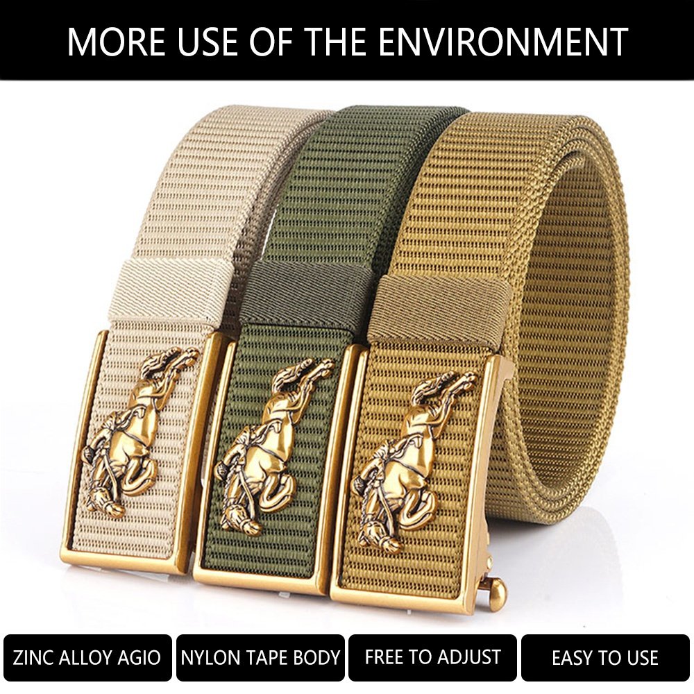 Wholesale New Men's Nylon Metal Buckle Belts Riggers Belts for Men Adjustable Quick-Release Outdoor Jeans Business Fabric Belts