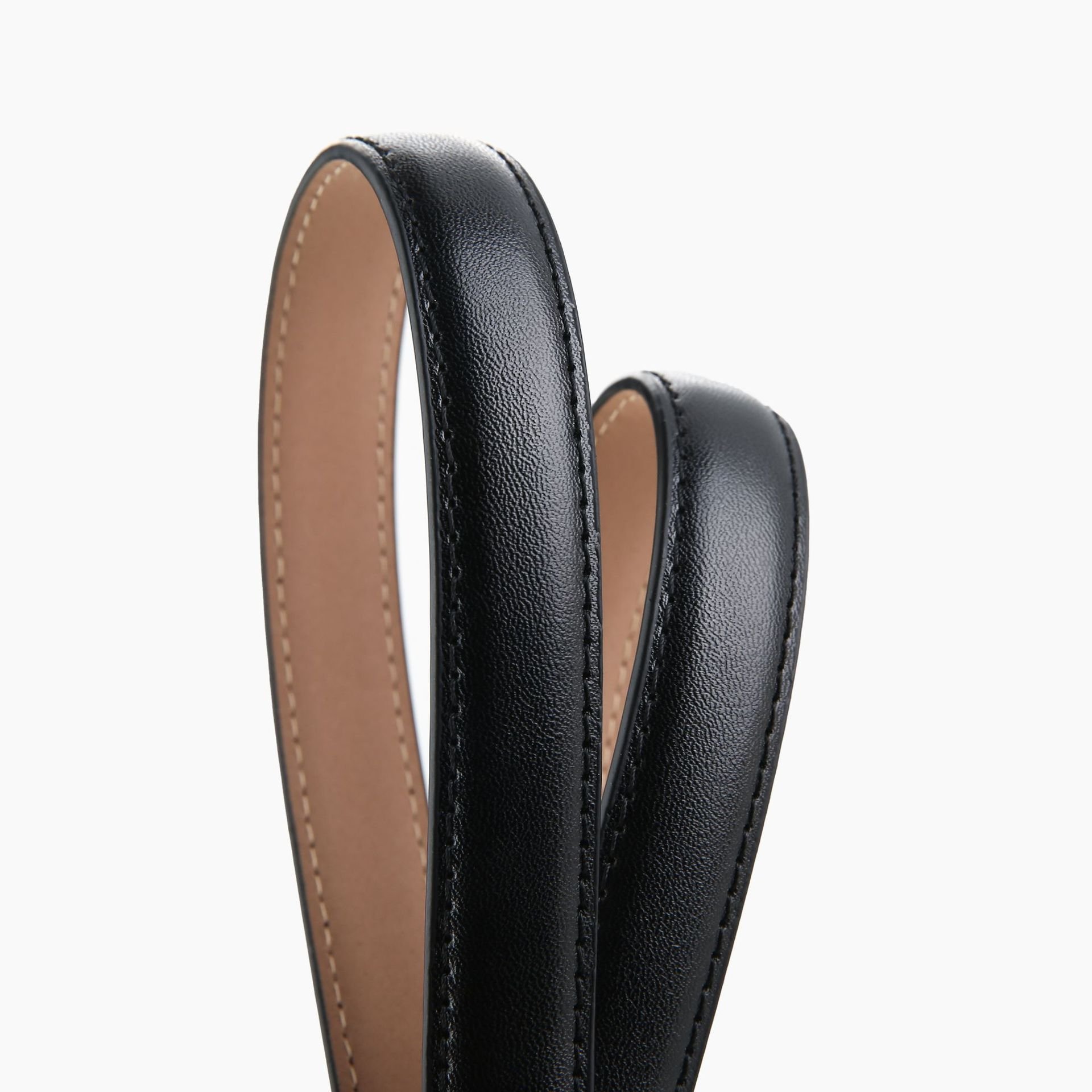 Wanshui wholesale women's thin belt vintage brand designer belt letter buckle pu leather pin buckle versatile casual ladies belt