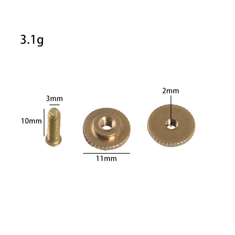 Wholesale Gold Color Badge Clutch Back Pin Brass Screw Nut Buckle for Badge
