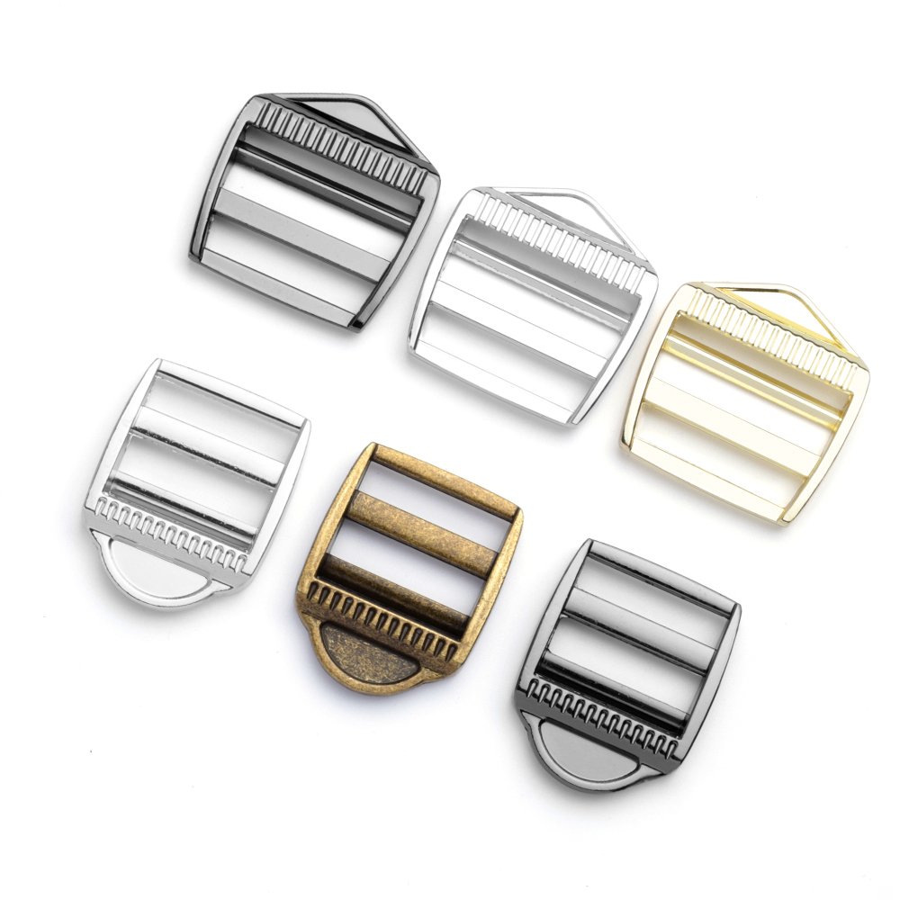 19/25/32/38mm Metal Bag Strap Adjustment Buckle Tri-Glide Hook Clasp DIY Backpack Strap Adjust Webbing Slider Buckles