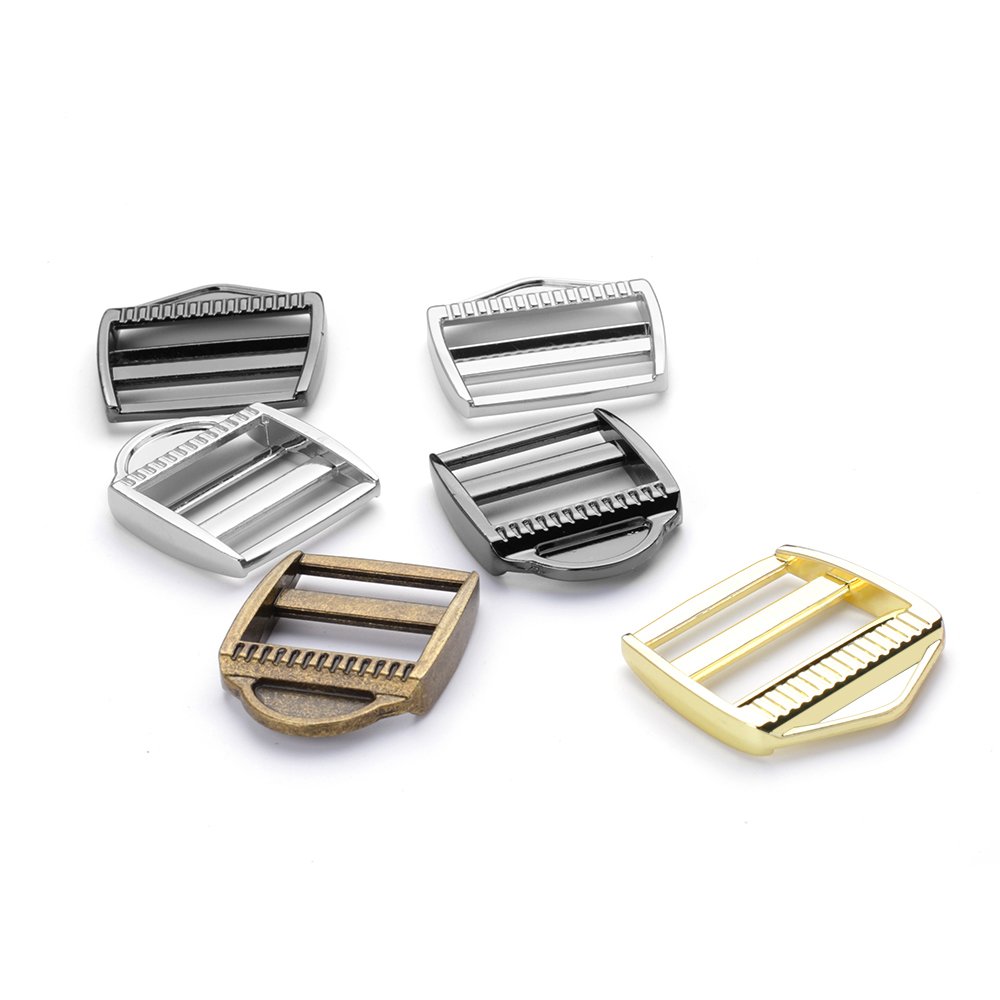 19/25/32/38mm Metal Bag Strap Adjustment Buckle Tri-Glide Hook Clasp DIY Backpack Strap Adjust Webbing Slider Buckles