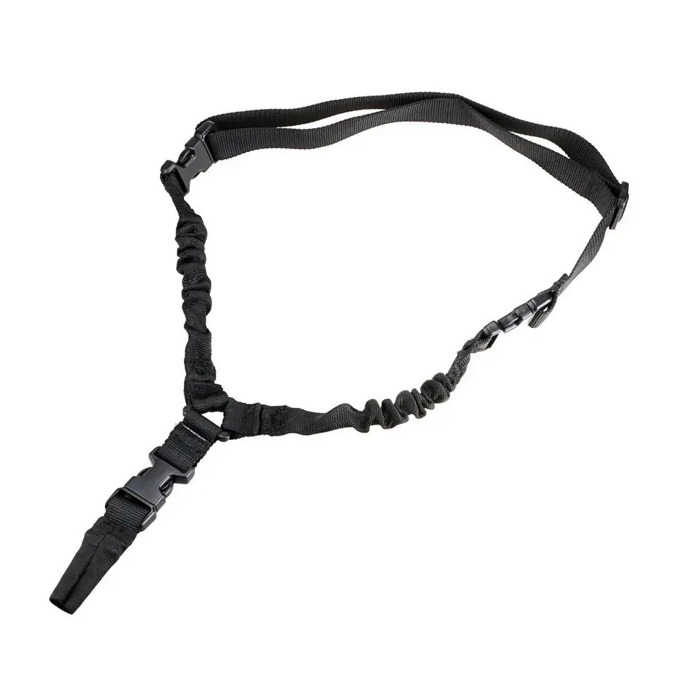 Fashion Tactics Black Stripe Rubber Buckle Single Point belt Nylon diagonal cross tactical belt