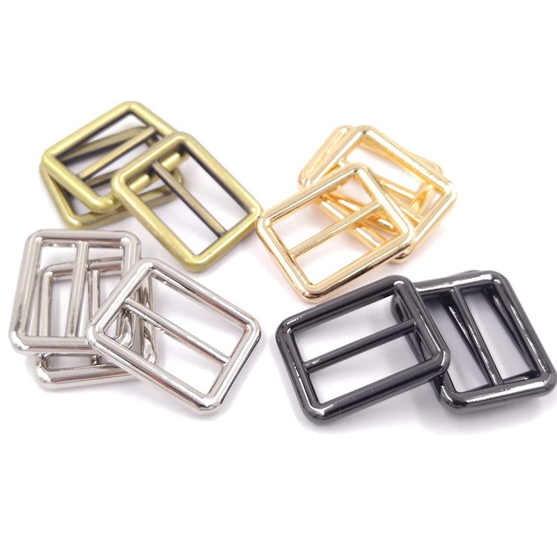 Factory Direct Metal Tri Glide Slide Middle Center Bar Adjuster Buckle for Bag Parts Accessories Strap Belt Webbing 25/32mm