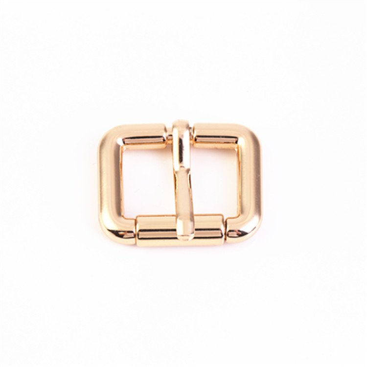 Kingming Customized accessories shiny golden metal pin belt buckle , square pin belt buckles