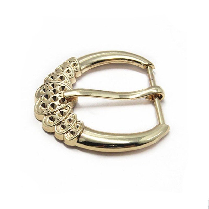 Kingming Customized accessories shiny golden metal pin belt buckle , square pin belt buckles