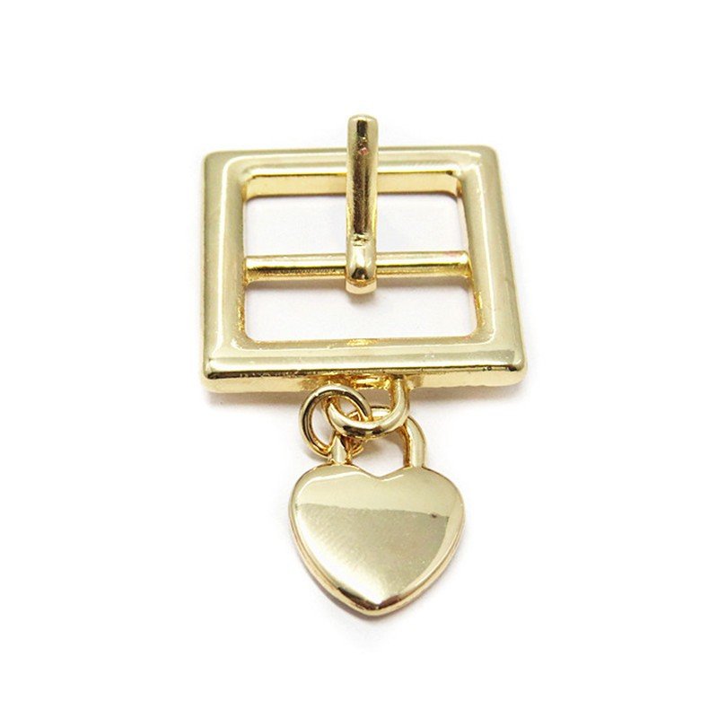 Kingming Customized accessories shiny golden metal pin belt buckle , square pin belt buckles