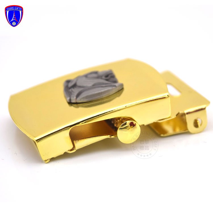 France cowboy belt buckle woman with custom 3D Lion Logo customised gold blank belt buckle 40 mm