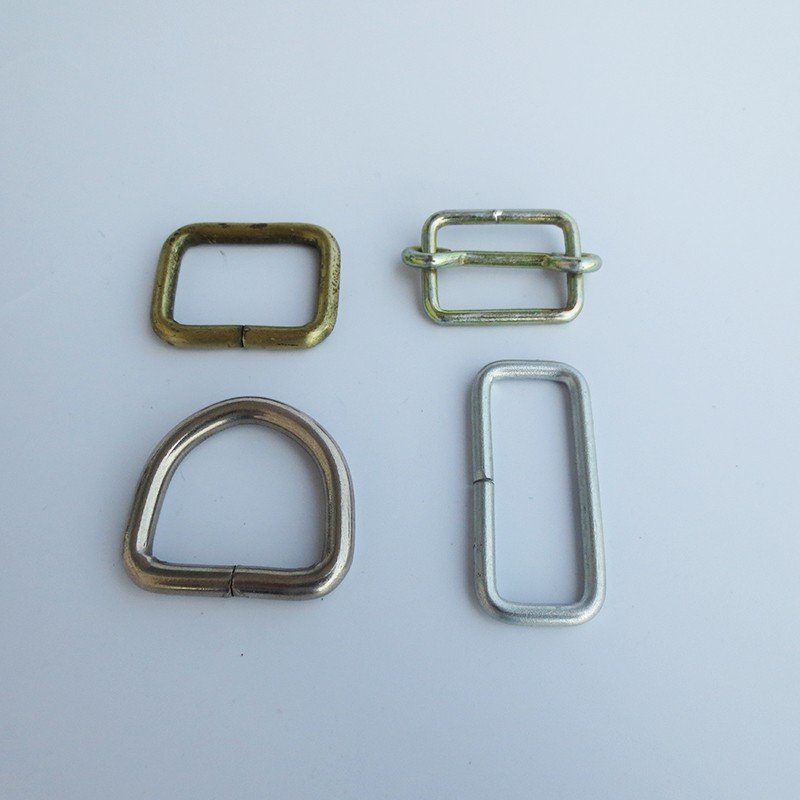 Wholesale metal wire iron square ring strap buckle for bags