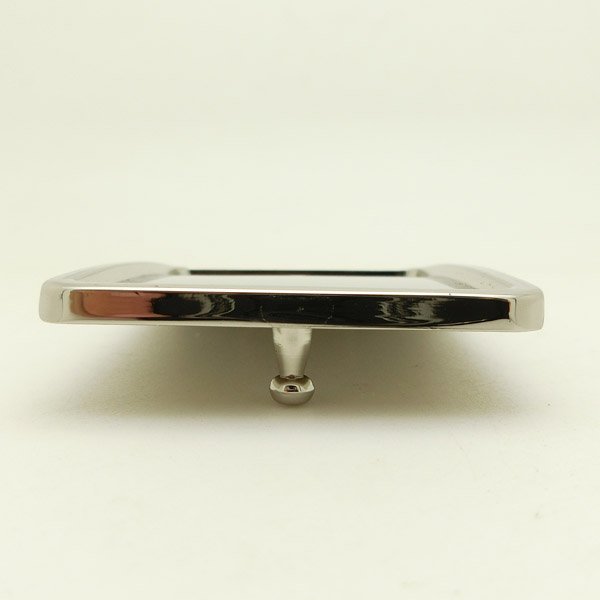 Zinc Alloy Casting Shiny Nickel Polished Bling Bling Belt Buckle Custom Blank With Debossed Space Paste Leather OEM Manufacturer