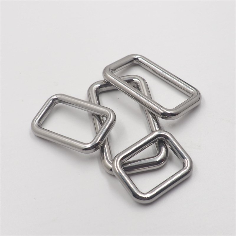Stainless Steel Hardware Parts Metal Square Buckle For Handbag Backpack Rectangle Ring Buckle