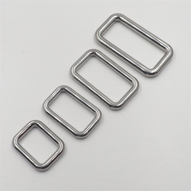 Stainless Steel Hardware Parts Metal Square Buckle For Handbag Backpack Rectangle Ring Buckle