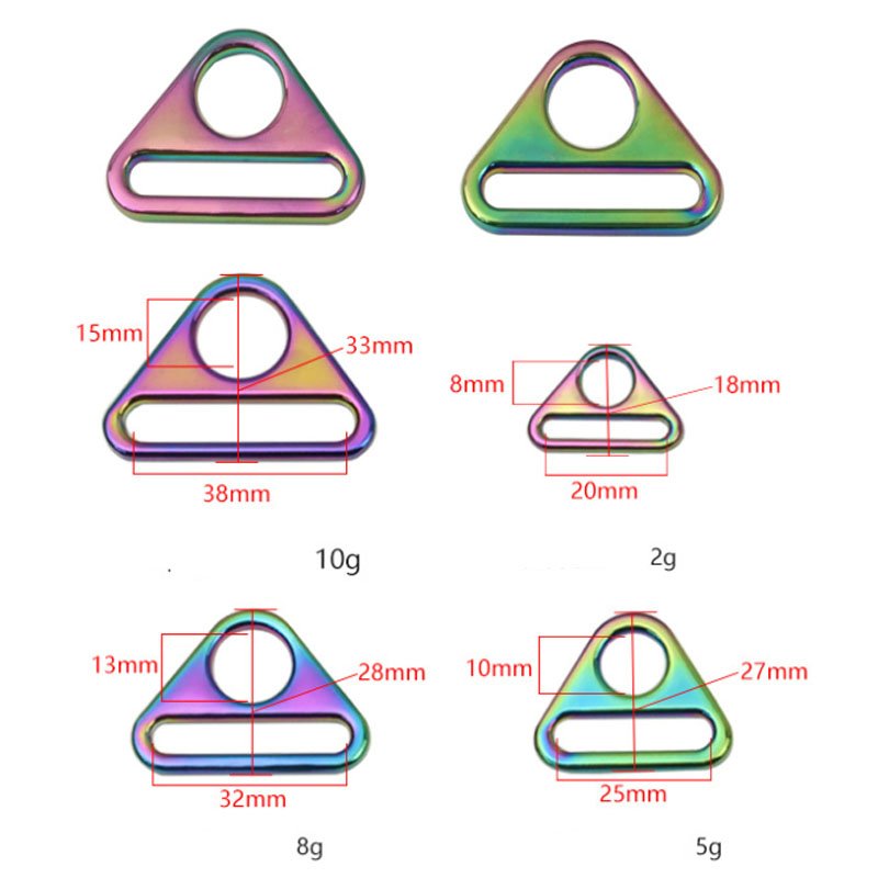 Adjustable Triangle Ring Buckle With Bar Swivel Clip Webbing Bag Strap Parts Accessories