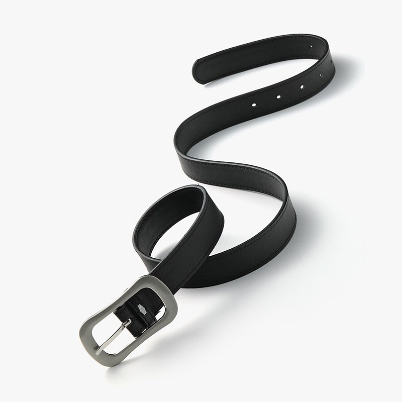 2024 New Casual Belt Men's Two-layer Cowhide Retro Pin Buckle Belt Business Korean Jeans Men Belt