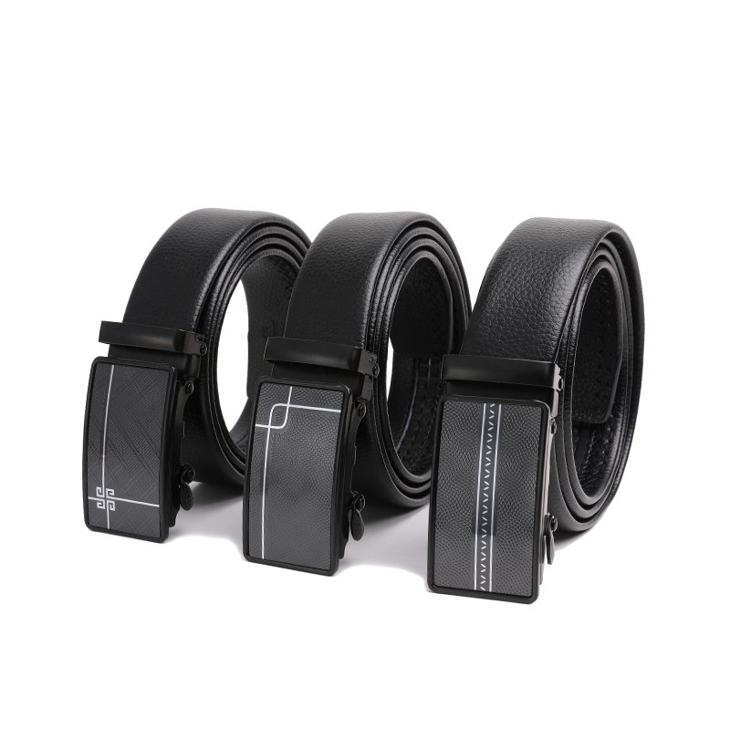 N662 Wholesale Custom New Adjustable Casual Automatic Buckle Leather Belt
