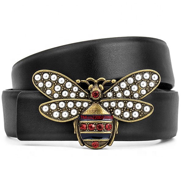 New Luxury Designer High Quality Split Leather Wide 7CM Women Belts Bee Butterfly Big Buckle Waist Cummerbunds for Dress