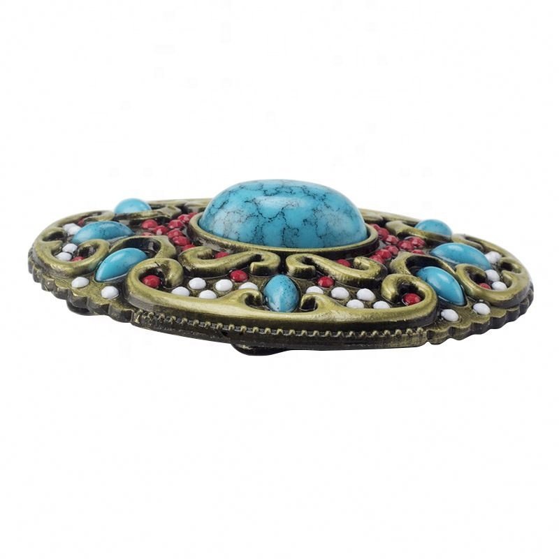 Cowgirl Turquoise Concho Western Fashion Belt Buckle 38Mm