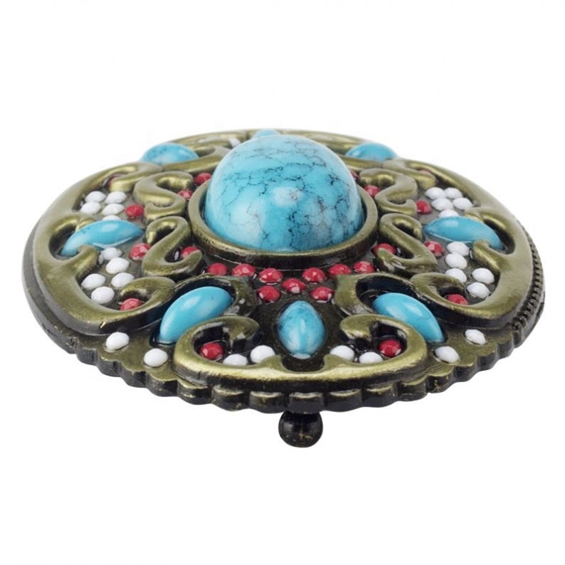 Cowgirl Turquoise Concho Western Fashion Belt Buckle 38Mm