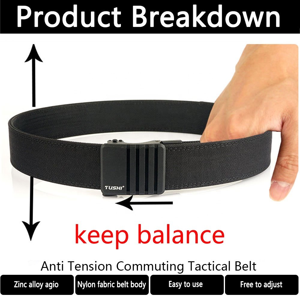 TUSHI Belts Heavy Duty Quick Release Tactical Belt Outdoor Nylon Sport Canvas Casual Metal Buckle Belts wholesale Factory