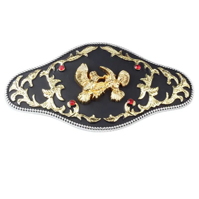 Silver and gold two-tone belt buckle Western style belt buckle
