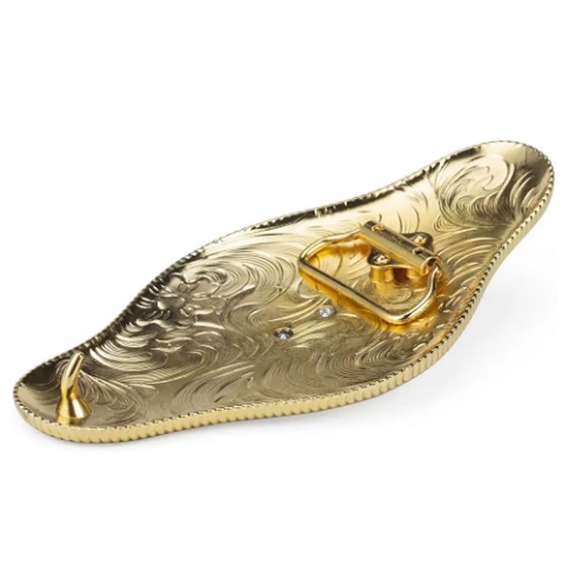 Silver and gold two-tone belt buckle Western style belt buckle