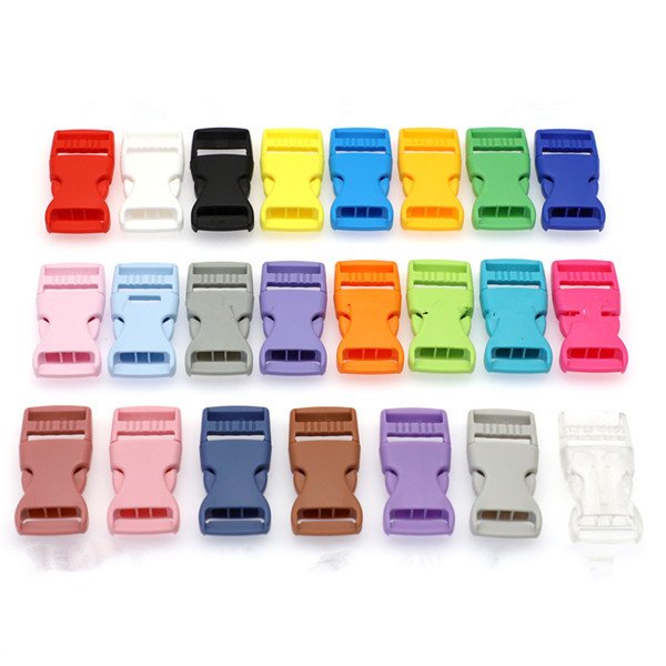 Original factory stock direct supply 25mm colorful custom adjustable plastic release buckle wholesale