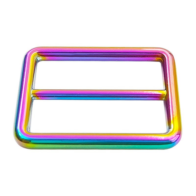 New arrival adjustable belt buckle Slider rainbow color alloy metal tri-glide strap bags clip buckles