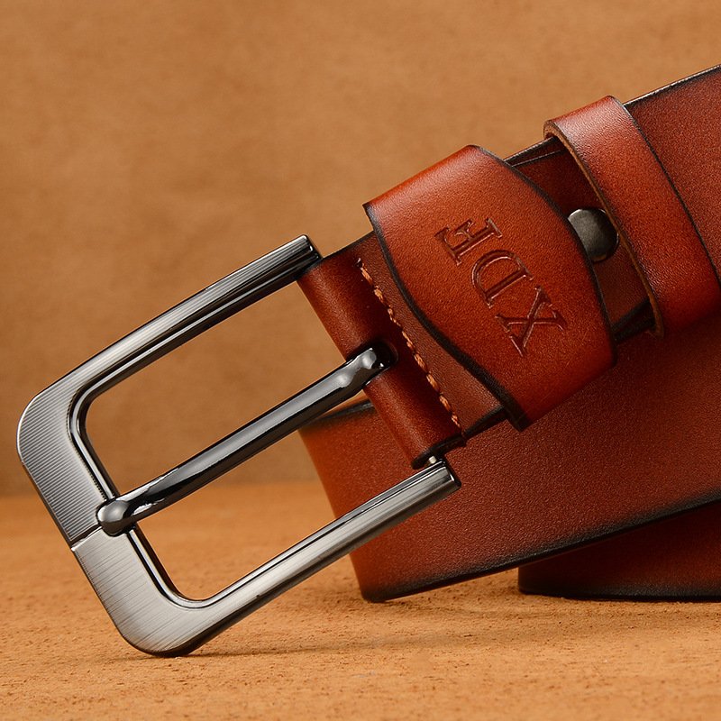 Hot sale Men's pin buckle belt casual retro super pull jeans belt