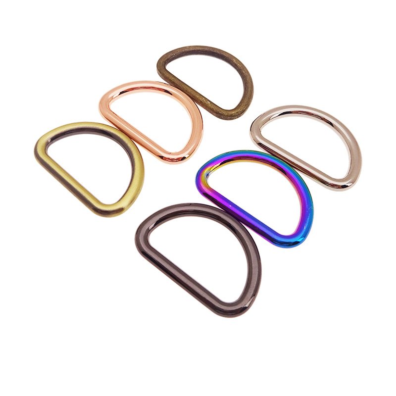 Wholesale Brushed Antique Brass Metal Alloy D Ring Buckle Dee Loop Ring For Purse Handbag