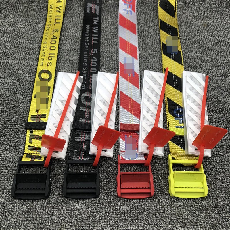2020 Fashion Industrial PVC Clear Transparent Waist Belt Black Yellow Canvas Nylon Fabric Belt