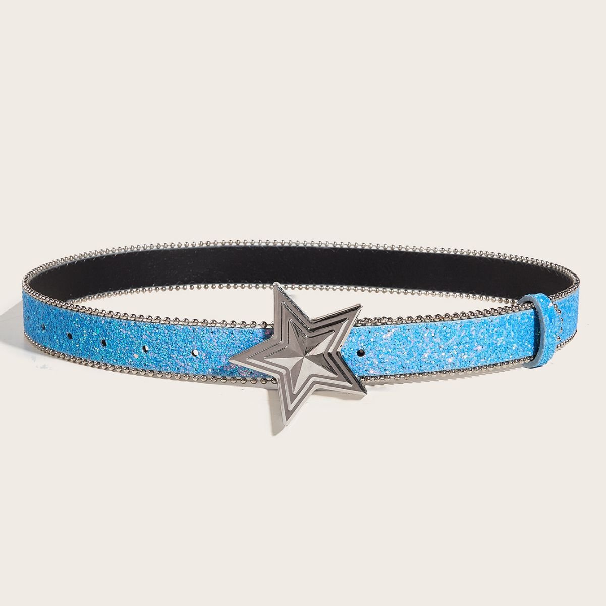 New arrival metal hot girl jeans belt hip hop Y2K pink shiny star snap buckle belt for wholesale