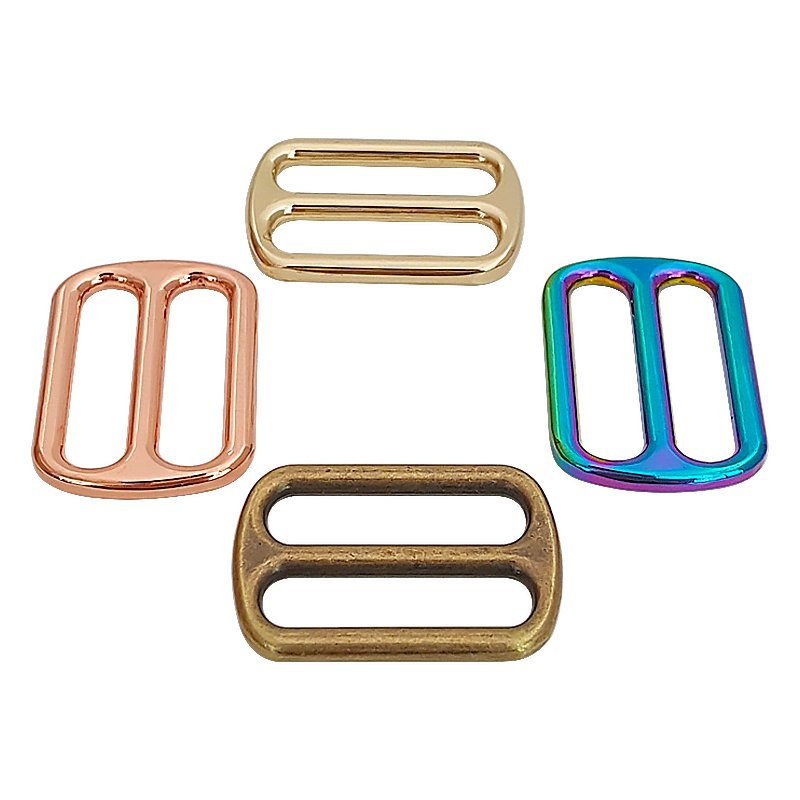 Custom Metal Tri-glide Slider Buckle Strap Webbing Adjust Buckles Zinc Alloy Square Ring For Bag