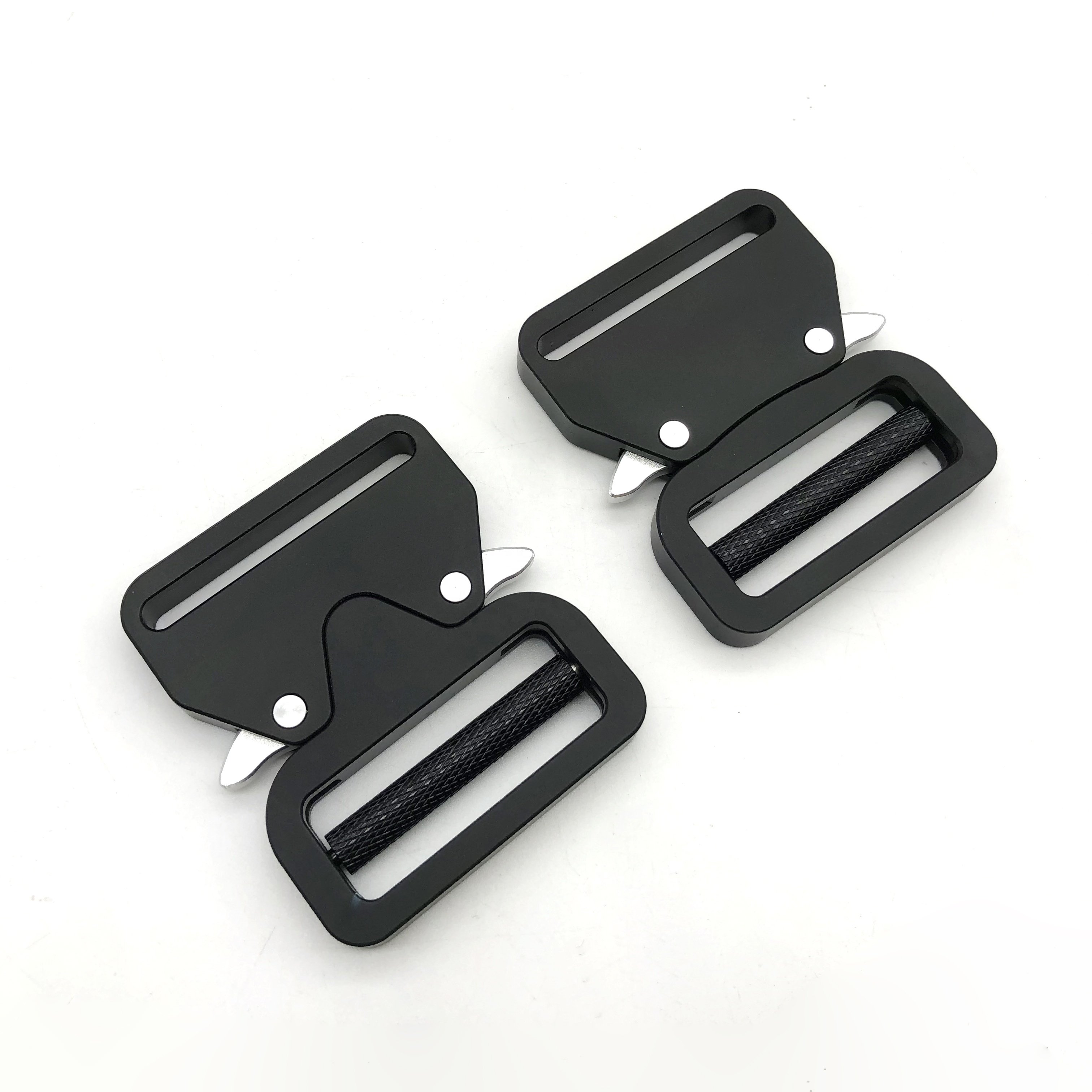 Metal Men Pin Automatic Side Release Custom Tactics Brass Blank Quick Release Clip Black Adjustable Belt Aluminum Buckle