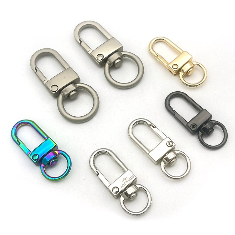 wholesale 10-14mm Alloy Dog Buckle Rotatable Swivel Clip Clasp Bag Chain Hook Snap Spring Buckles Handbag Hardware Accessories