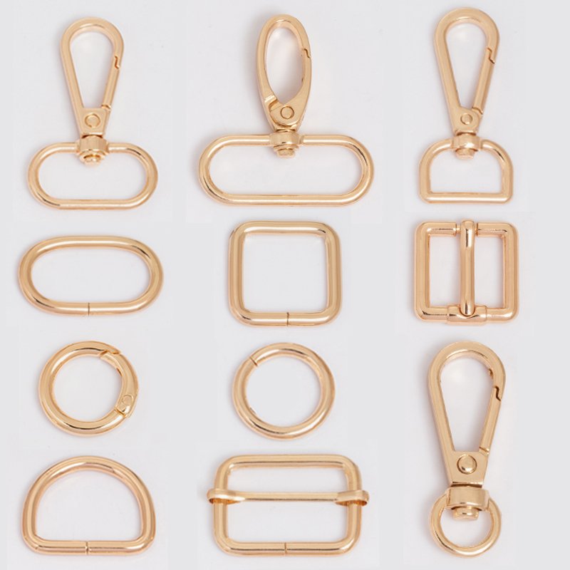 Handmade Metal Circle Snap Carabiner Clip Hook O Ring Spring Gate Clasp Buckle Round Spring Buckle For Handbag