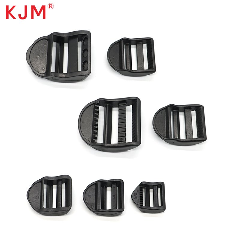 KJM 25mm POM Plastic Strap Adjuster Ladder Lock Tension Buckle for Backpack Camping Bag and Luggage