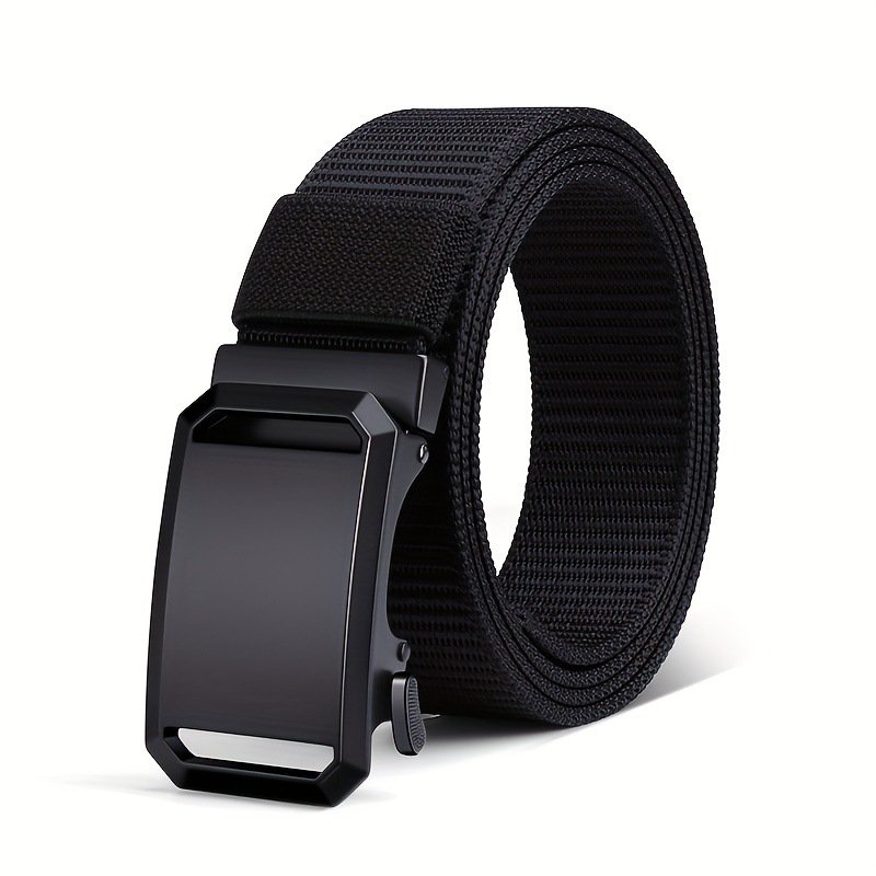 Outdoor Tactical Breathable Men Waist Nylon Web Canvas Fabric Belt With Automatic Buckle