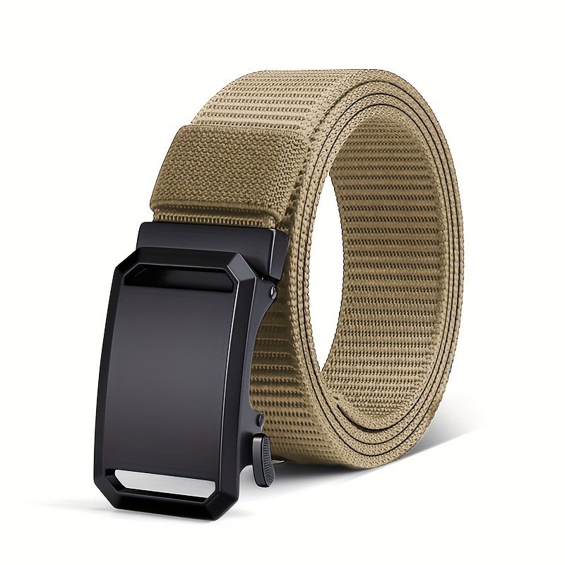 Outdoor Tactical Breathable Men Waist Nylon Web Canvas Fabric Belt With Automatic Buckle